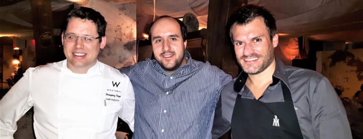 Dan with chef Gregory Faye and chef Nicolas Borombo